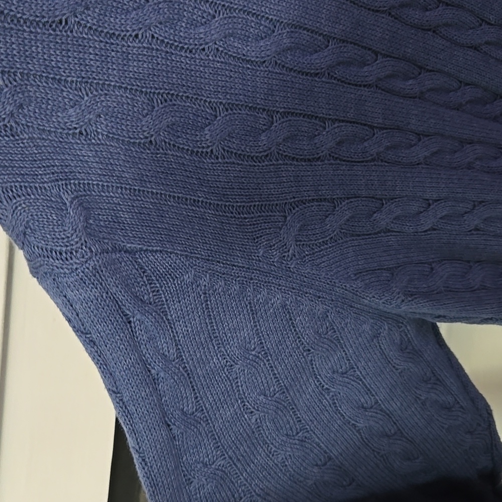 Saddlebred Blue Cable Knit Sweater - Picture 3 of 9